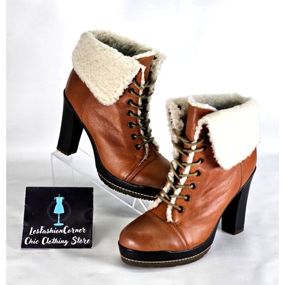 Kelsi Dagger Women's Tan Leather Ricci High Heel Boots Luggage Size 8.5 341 - Picture 9 of 16